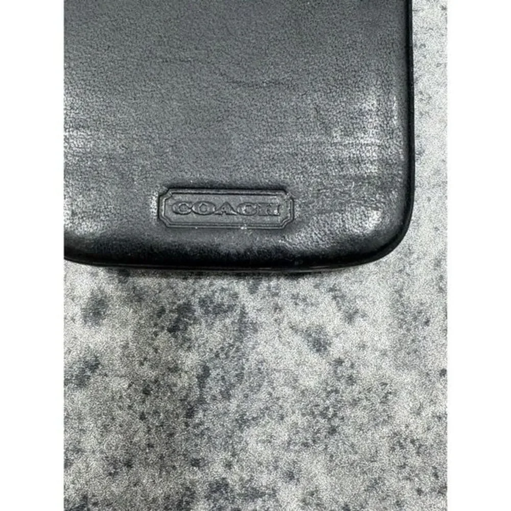 Vintage Coach‎ Black Structured Leather Business Card Case